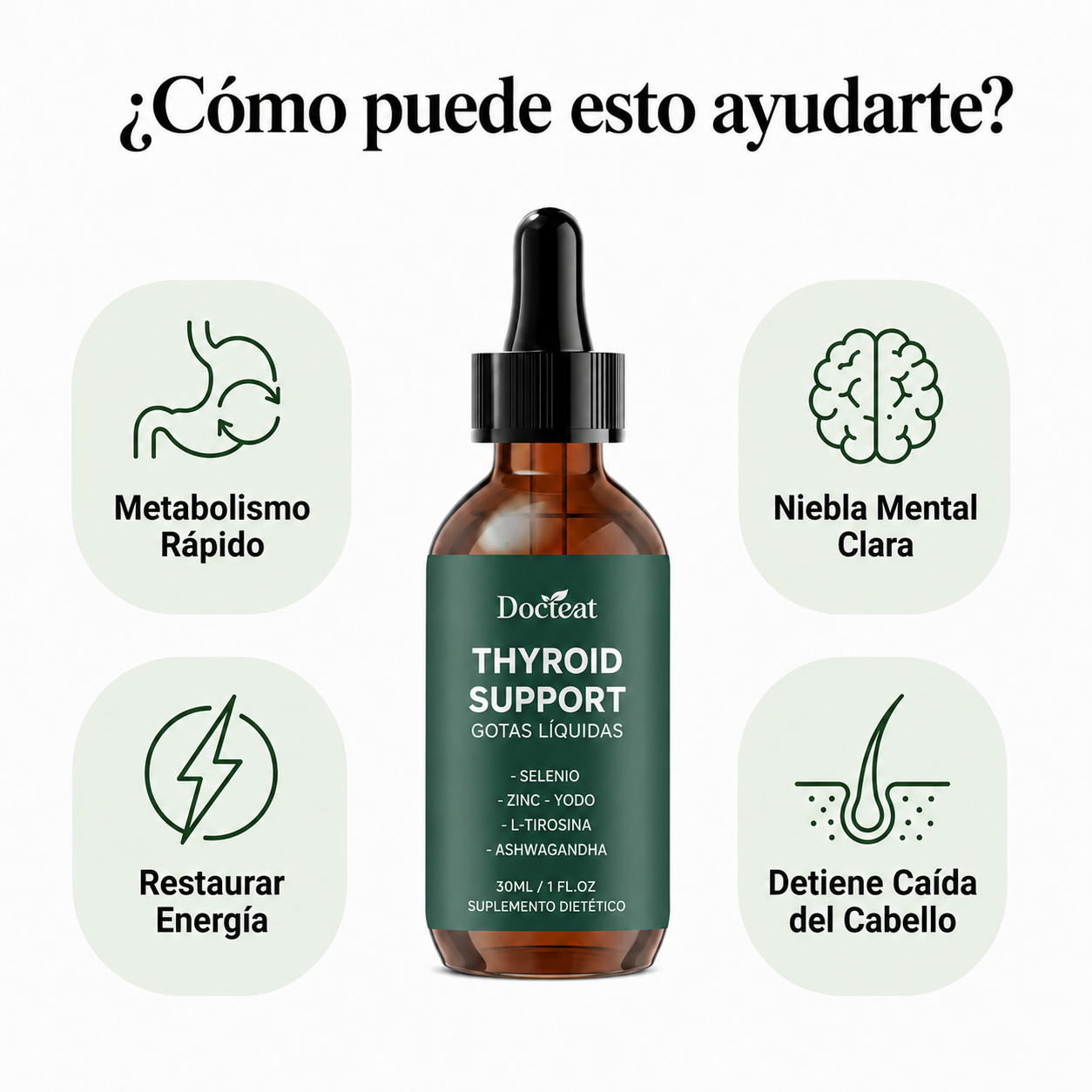 Thyroid Support | El complemento natural para encender tu tiroides desde adentro